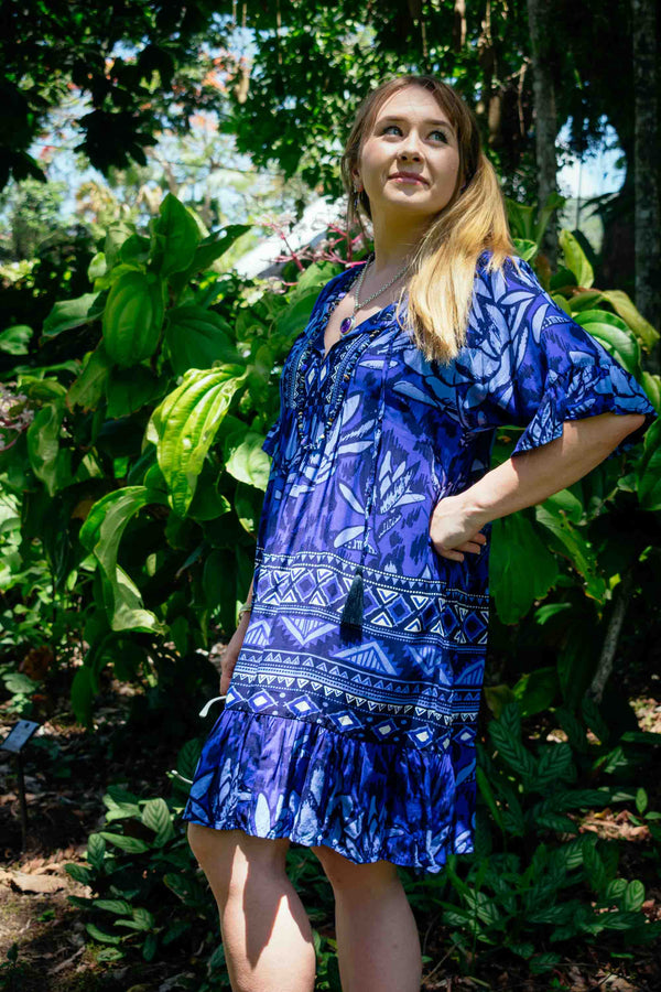 Cosmopolitan Short Dress in Navy Seas