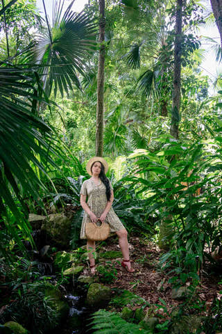Bellini Short Dress - Grey Batik bohemian boho style from Zaphire Kuranda