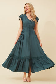 Minx Maxi Dress - Green Goddess