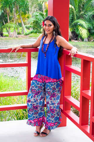 Passport Pants in Paisley Pink