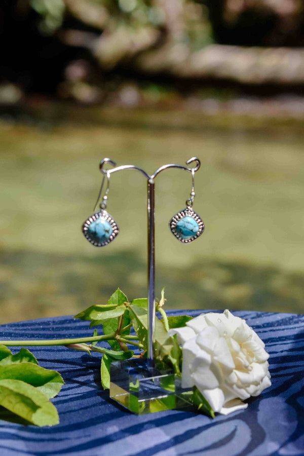 Argos Turquoise in Silver Earrings