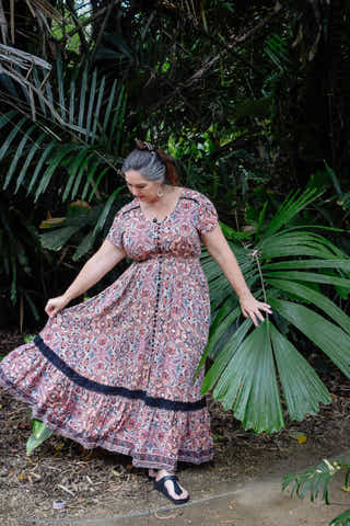 Essence Maxi Dress in Ochre Earth