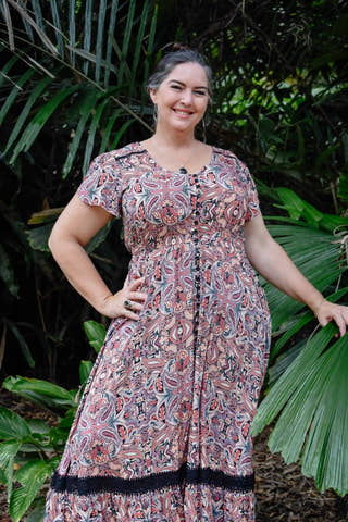 Essence Maxi Dress in Ochre Earth
