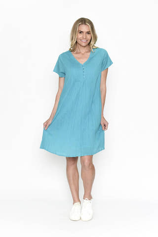 Faith Short Dress in Turquoise