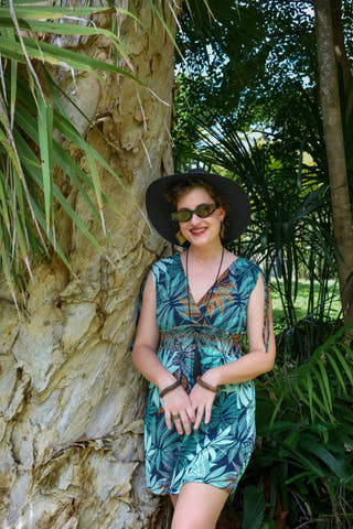 Gem Short Dress in Fern Green