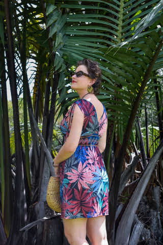 Gem Short Dress in Fern Red