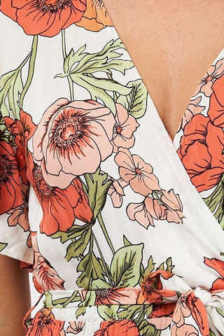 Bloom Maxi Dress in White Poppy