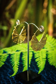 Cobweb Hoop - Brass Earrings - zaphire_kuranda