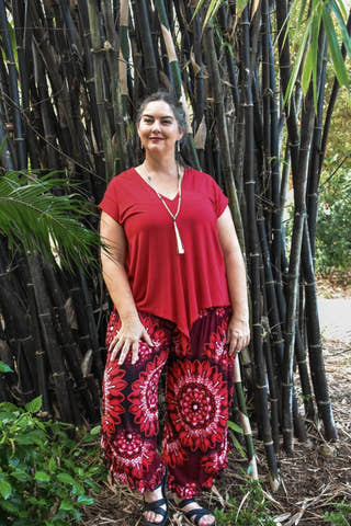 Passport Pants in Peace Red