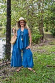 Willow Top Cotton in Teal