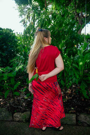 Atlas Skirt - Tie Dye Red