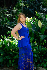 Atlas Skirt - Tie Dye Cobalt