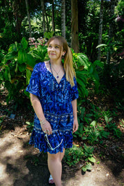 Cosmopolitan Short Dress - Navy Seas