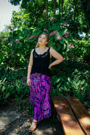 Gypsy Skirt - Dancing Hibiscus Purple