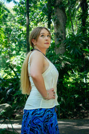 Gypsy Skirt - Dancing Hibiscus Blue