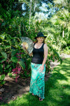 Atlas Skirt in Tie Dye Aqua