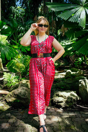 Tamarind Jumpsuit in Aztec Red
