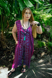 Tamarind Jumpsuit in Aztec Magenta