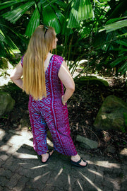 Tamarind Jumpsuit in Aztec Magenta