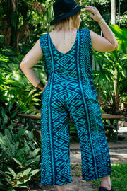 Tamarind Jumpsuit in Aztec Teal