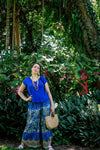 Mya V Neck Top - Cobalt - zaphire_kuranda
