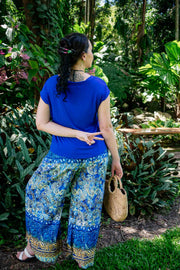 Mya V Neck Top - Cobalt - zaphire_kuranda