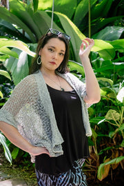 Samsara Cardigan Top - Light Grey - zaphire_kuranda