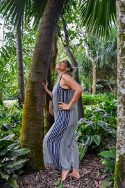 Calm Pantsuit in Stripe Navy