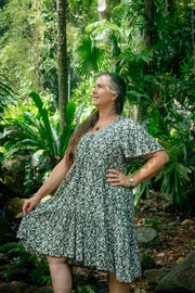 Ishtar Short Dress - Cream Treasure