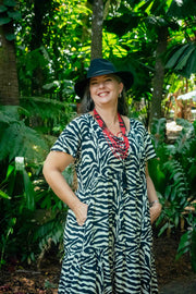 Octavia Short Dress - Safari Black