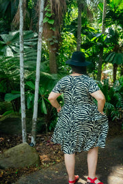 Octavia Short Dress - Safari Black