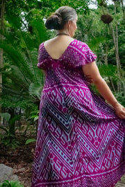Mayan Midi Dress - Aztec Magenta
