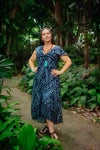Mayan Midi Dress in Aztec Black