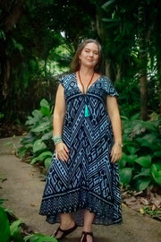 Mayan Midi Dress - Aztec Black