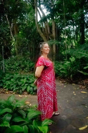 Mayan Midi Dress - Aztec Red