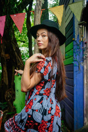 Octavia Short Dress - Orchid Saffron