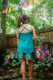 Jamaica Short Skirt - Aqua Glow