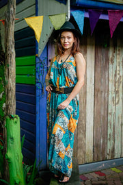 Sunday Jumpsuit - Patchwork Aqua