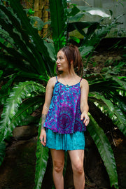 Bindy Shorts in Teal Mosaic