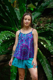 Bindy Shorts in Teal Mosaic