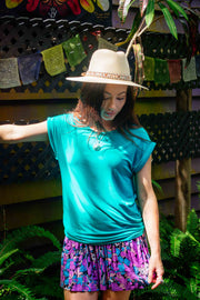 Bindy Shorts in Purple Tulip