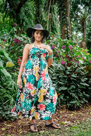Jasmine Midi Dress – Black Hibiscus