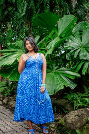 Jasmine Midi Dress – Blue Bliss