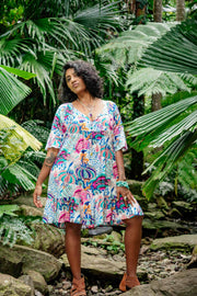 Cosmopolitan Short Dress – Folk Floral
