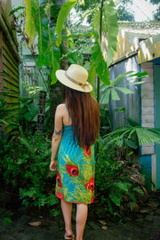 Simone Short Dress - Feather Teal