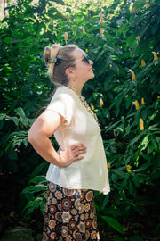 Tara Cotton Top - Cream