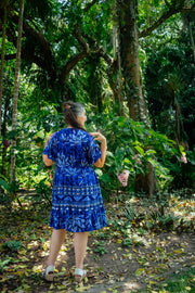 Mimosa Short Dress - Navy Seas