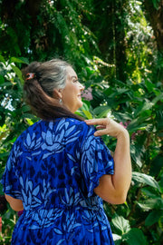 Mimosa Short Dress - Navy Seas