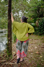 Freya Pants in Wheel of Life Red