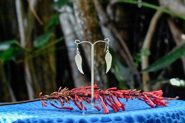 Angel Wings in Silver Earrings
